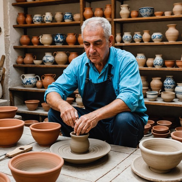 Où apprendre les techniques de la poterie traditionnelle en Crète, Grèce : ateliers et artisans ?